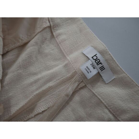 Bar III Women's Plus Size Textured Wide-Leg Cropped Pants flax 20W - Picture 7 of 10